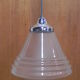 Art Deco hanging lamp with frosted glass shade
