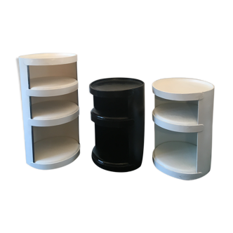 Three bedside tables "bonga" jean louis avril