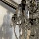 Louis XV style "Fontaine" chandelier in bronze and 20th century pendants