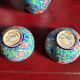 Cloisonné enamel tea service from Longwy in excellent condition.