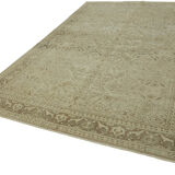 Hand-knotted persian  1970s 220 cm x 327 cm beige wool carpet