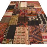 7x10 Multicolor Traditional Handmade Kilim Rug, 202x304Cm