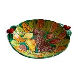 Art deco barbotine fruit bowl dish
