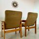 Set of 2 bridge armchairs from the 70s design Bruno Rey vintage solid beech