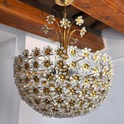 Floral chandelier in crystals cut by Bakalowits and Söhne, Austria, 1970