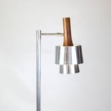 Floor Lamp Model 294 In Steel & Rosewood By Jo Hammerborg For Fog & Morup