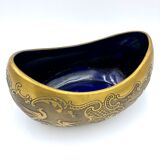 Crystal and copper shuttle cup Léon Ledru Val Saint Lambert