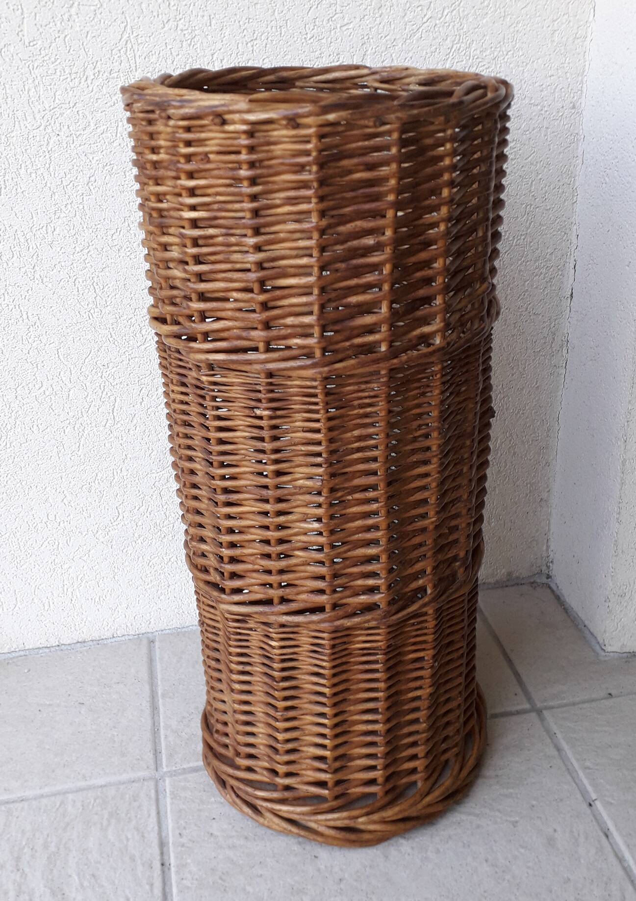 Porte-parapluie rotin