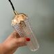 Vintage glass tulip spike pendant (SE11)