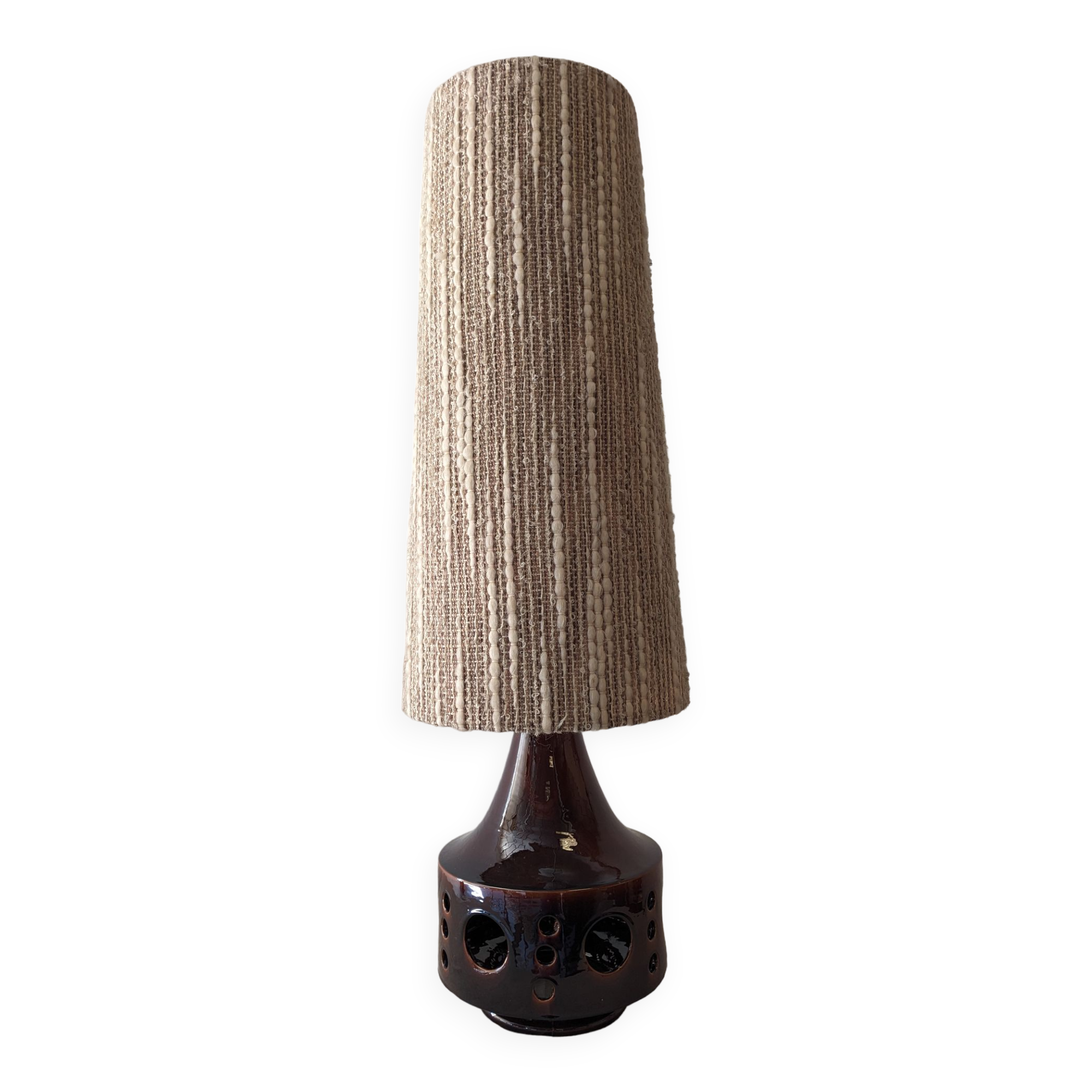 Glazed ceramic floor lamp from the 60s/70s