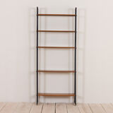 Italian free standing bookcase with brass feet, 70s