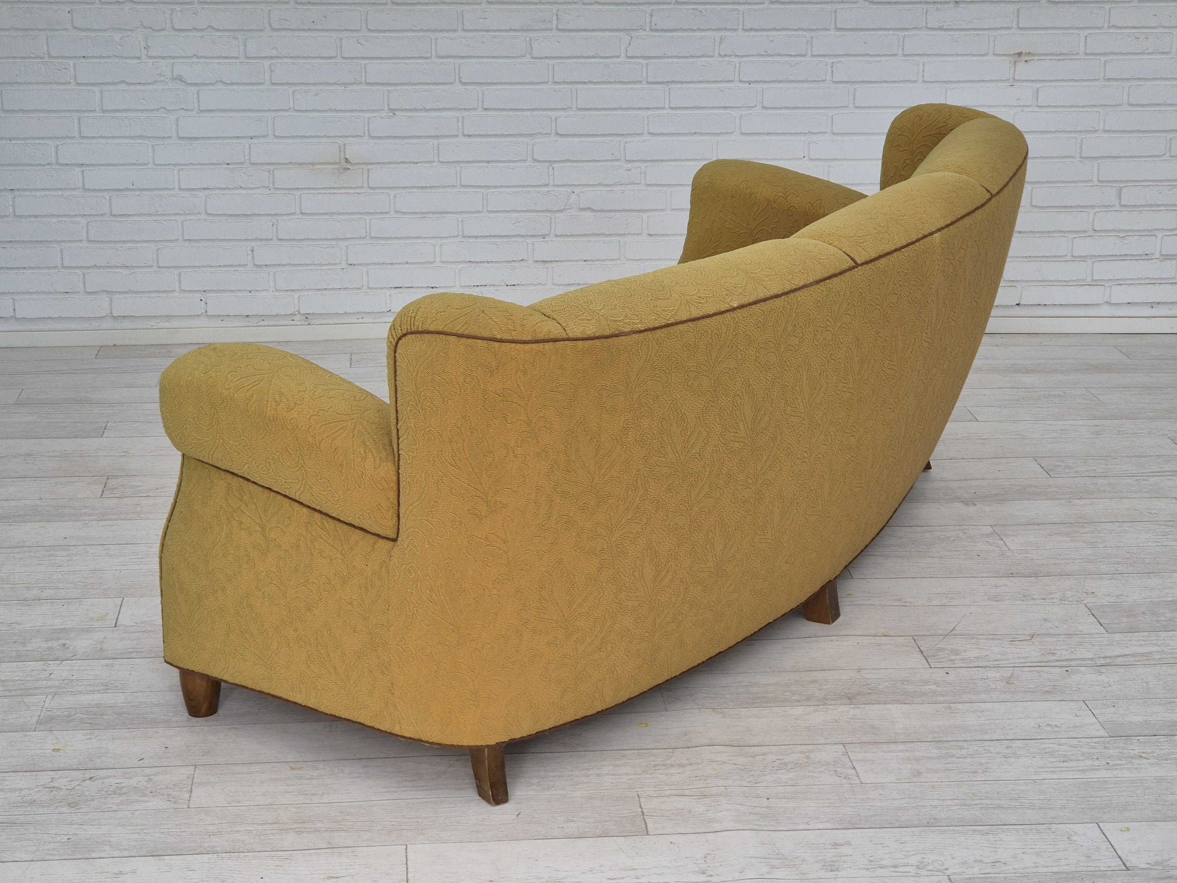 1960s, Danish 3-seater "Banana" sofa by Edmund Jørgensen, original condition.