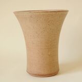Vase Evasé Motif Marguerite - Potterie en Grès