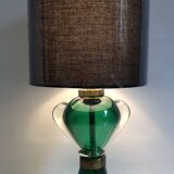 Blown glass table lamp with hot sconces 1950s
