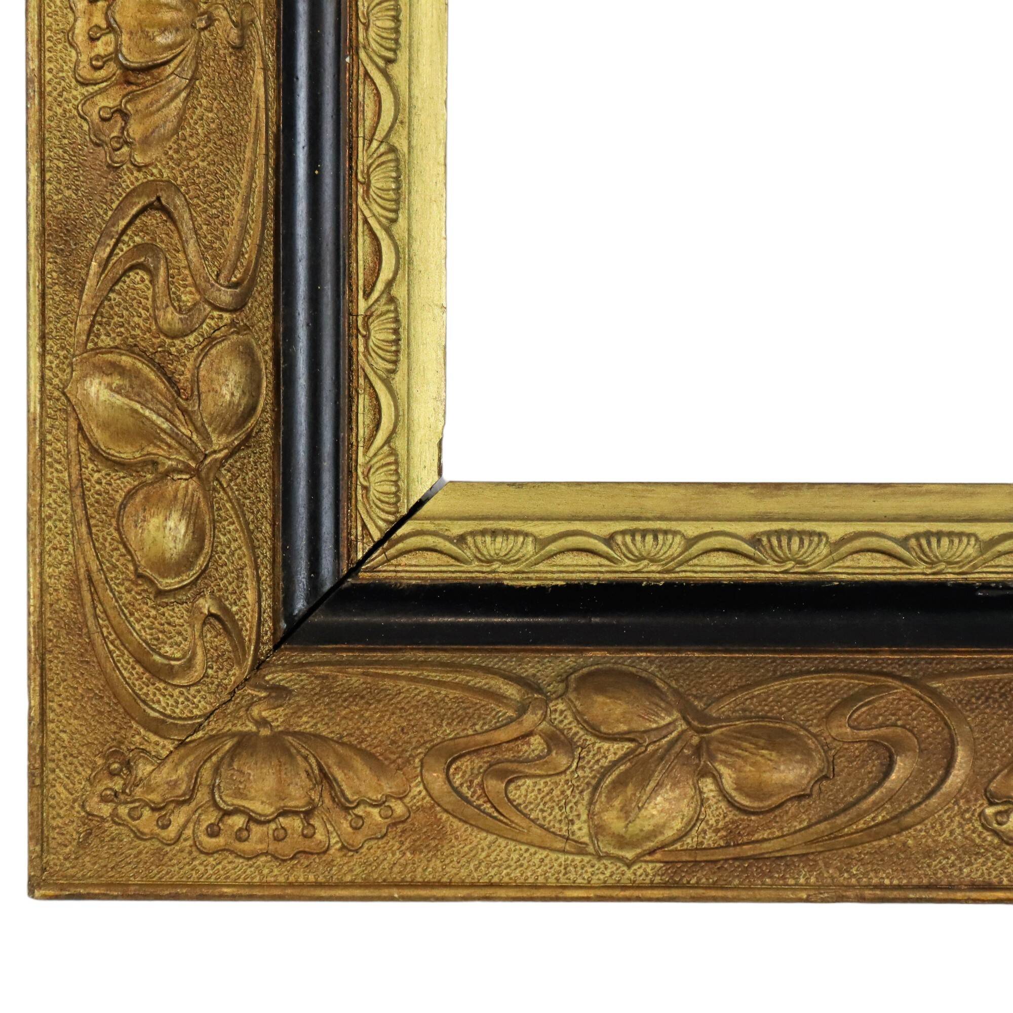 Antique Gilded Wooden Frame Classic Baroque Style Frame 38x33cm