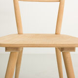 Set of 3 bistro chairs, entirely sandblasted