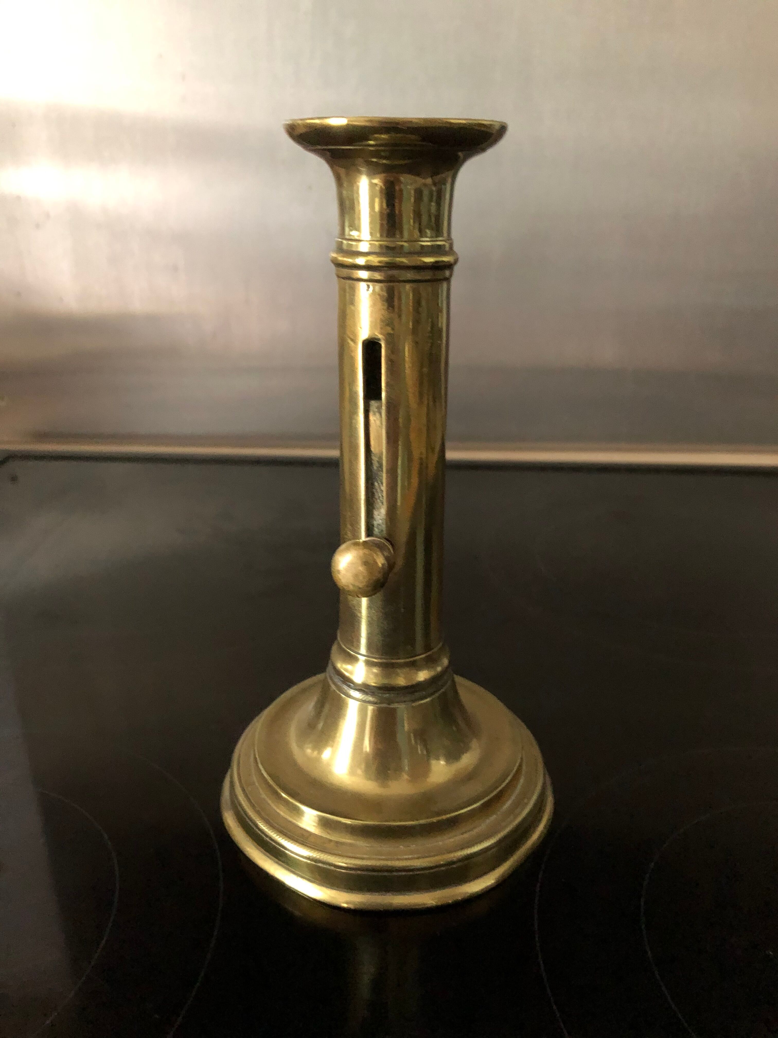 Adjustable brass candlestick