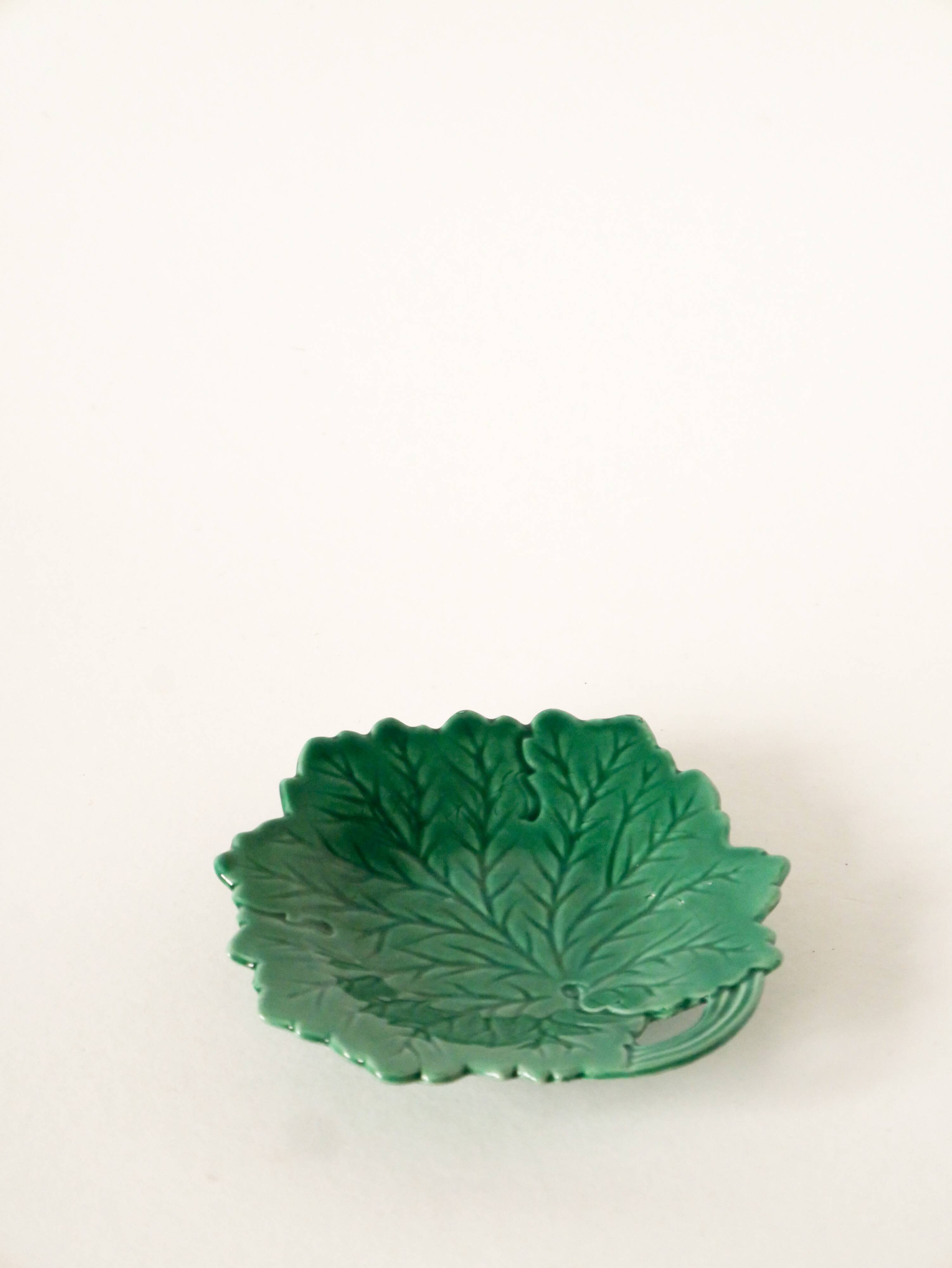 Leaf model slip pocket emptier, Green, 1960 - 14 cm