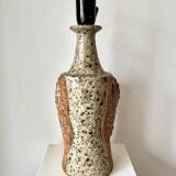 Large brutalist table lamp by Lene Regius, Denmark, 1970s