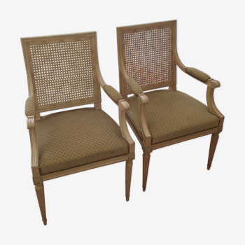 Pair of backed chairs Louis XVI