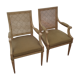 Paire de fauteuils dos cannés Louis XVI