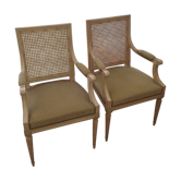 Pair of backed chairs Louis XVI