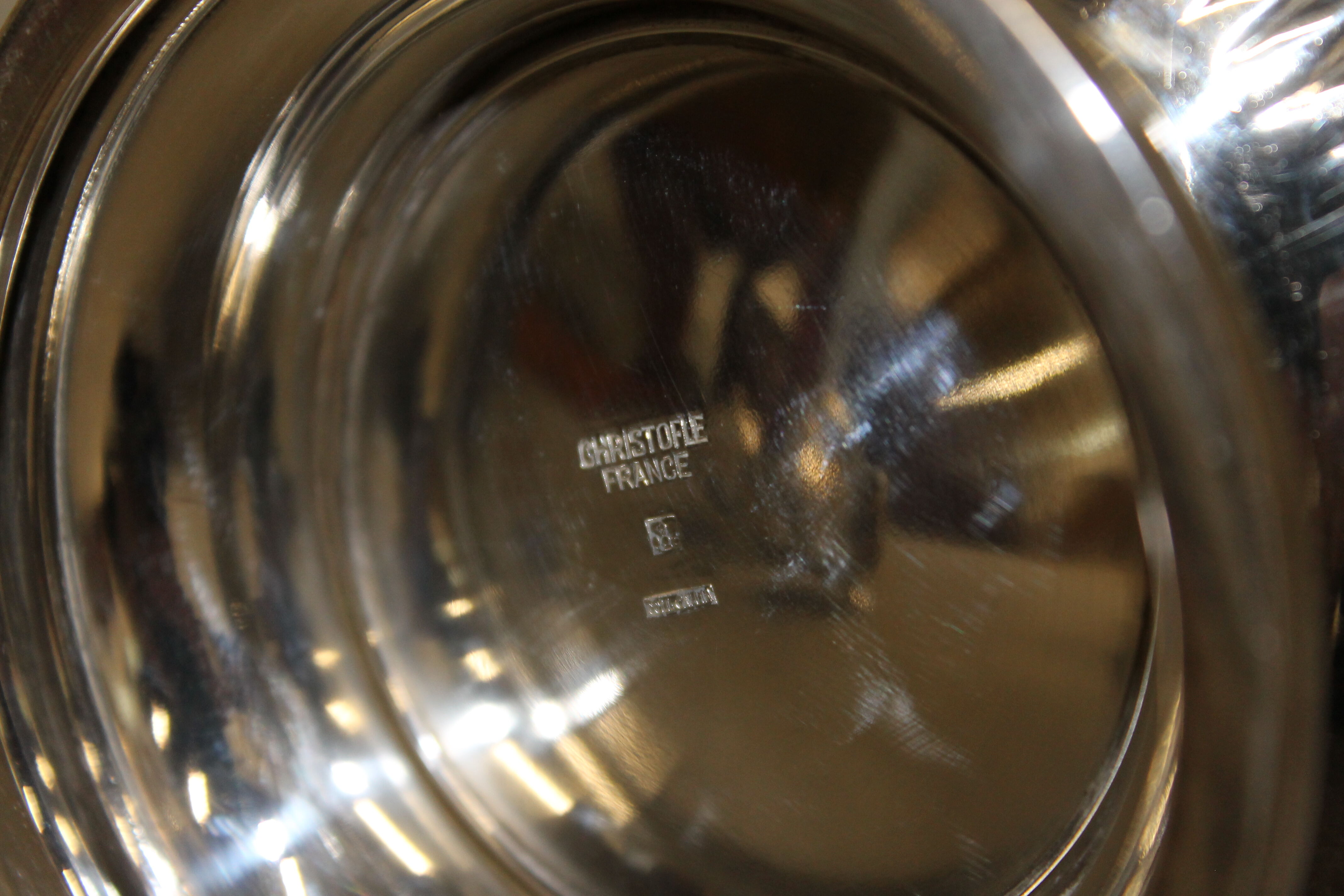 Silver metal coffee set - christofle - gallia collection