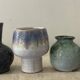 Series of 6 vintage miniature vases