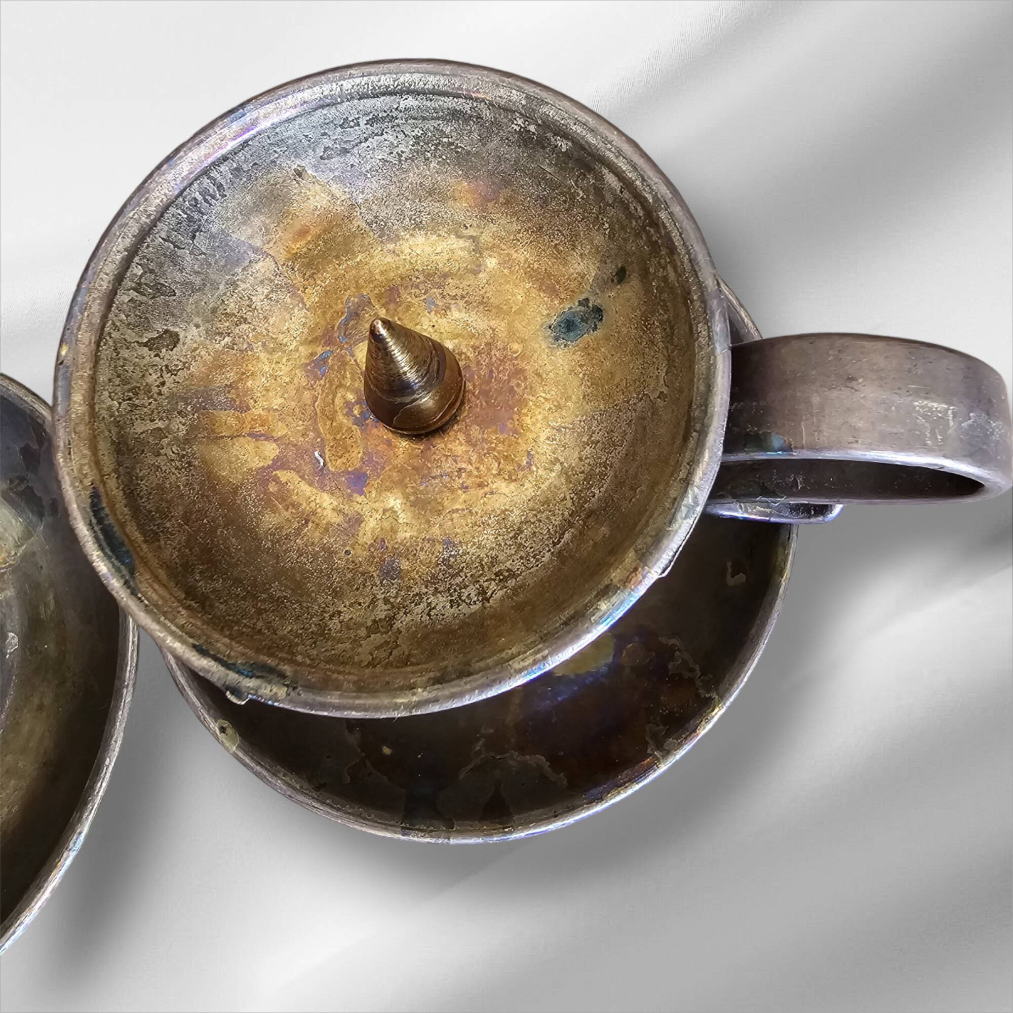 Pair of bronze candlesticks