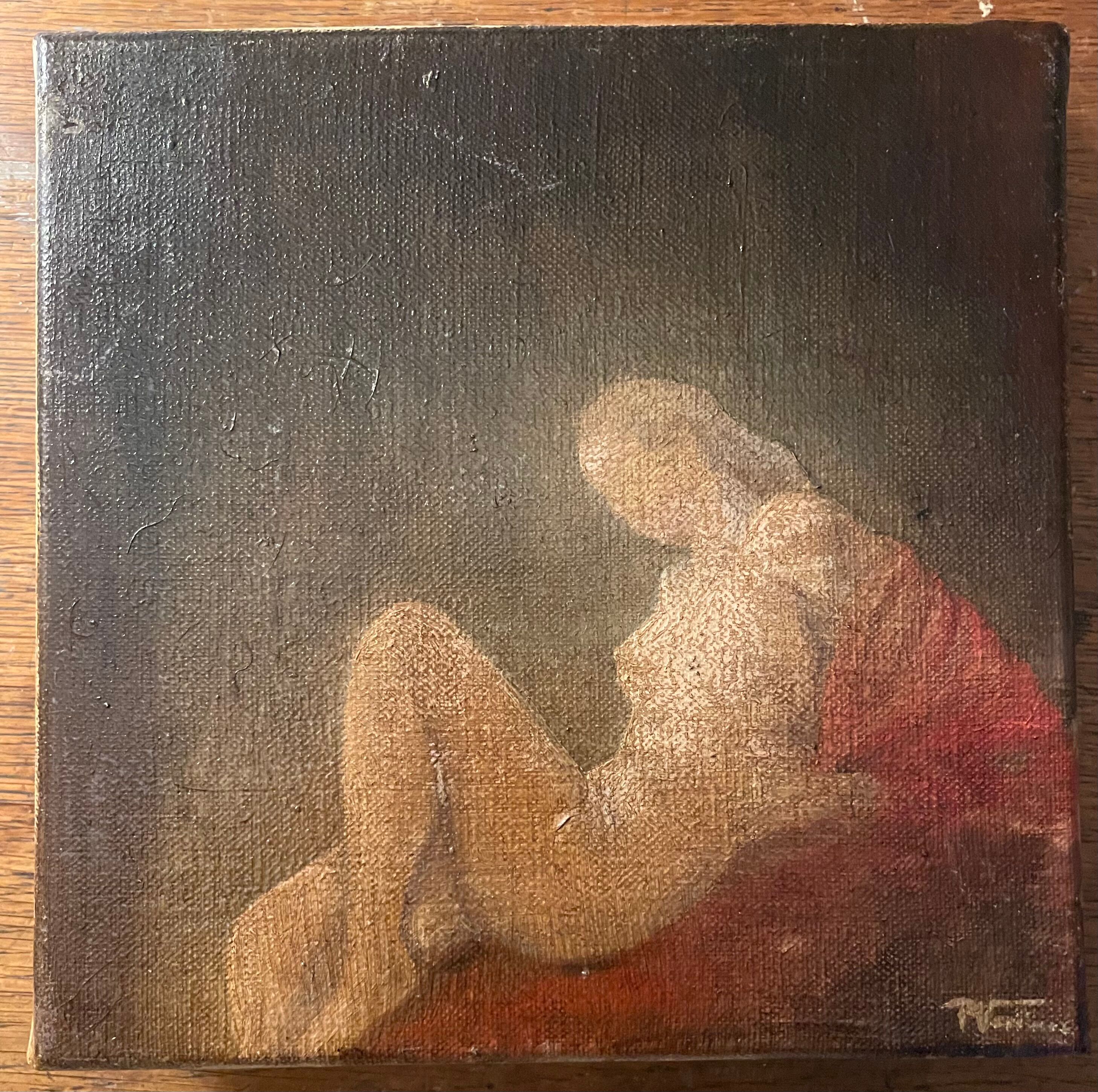 Oil on canvas female nude