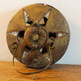 Lampion in natural cotton and metal