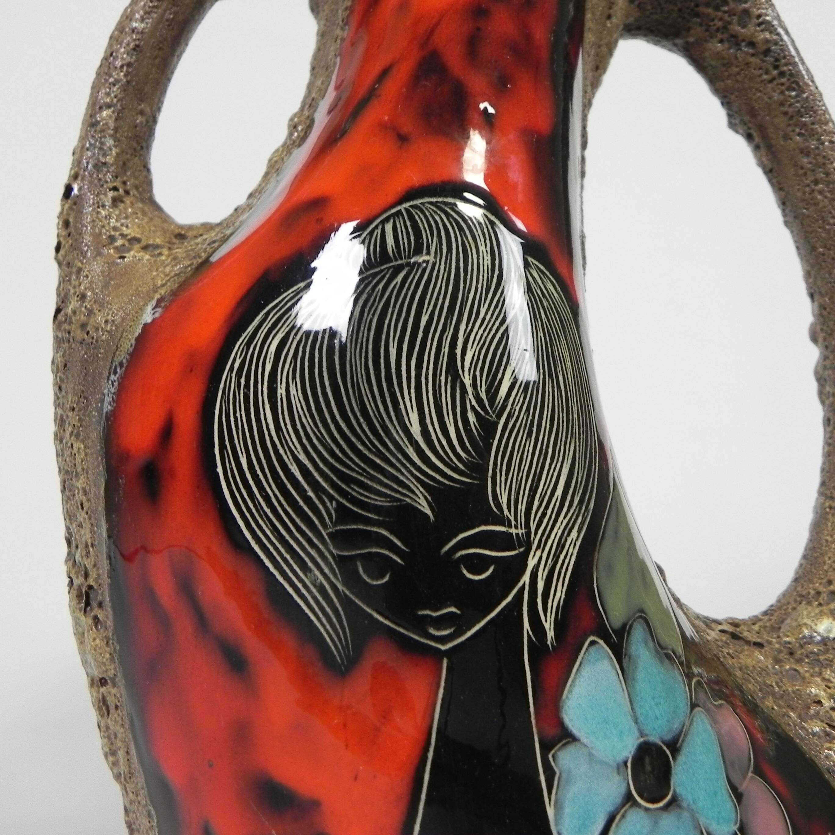 Vallauris Fat Lava Vase, 1950s