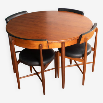 Retro Teak 1960s GPlan Fresco Dining Table & 4 Four Chairs By Victor Wilkins