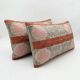 Set of 2 vintage embroidered cushion covers 33x61 cm