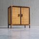 Vintage rattan & woven cane cabinet