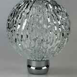 60s 70s wall lamp ball lamp metal chrome & glass space age design