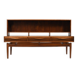 Kurt Østervig Low Walnut Sideboard with Bookcase Top 1950s