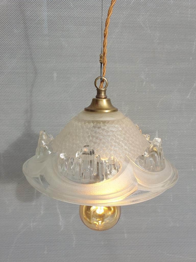 Pendant lamp glacier Ezan art deco 1930