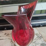Murano's 3-colour crystal vase circa 1970