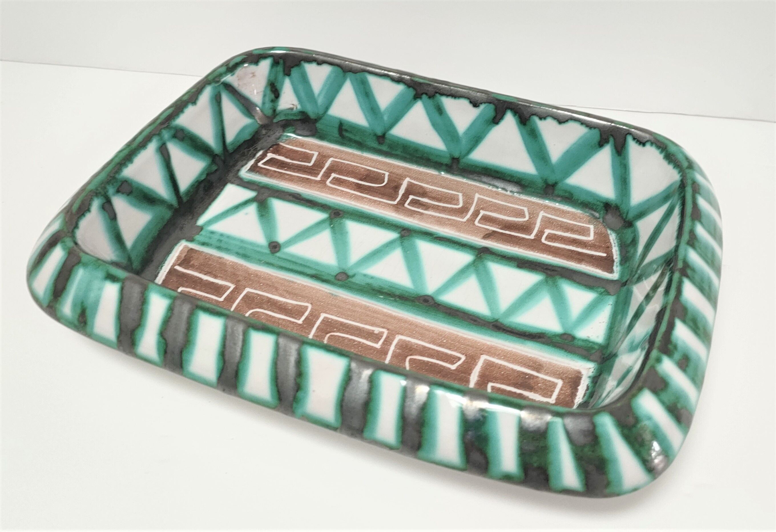 Ravier Robert Picault ceramic geometric decoration