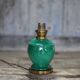 Vintage ceramic lamp, green Art Deco lamp, table lamp, freestanding lamp.