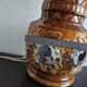 Vintage 70s ceramic floor lamp honey orange