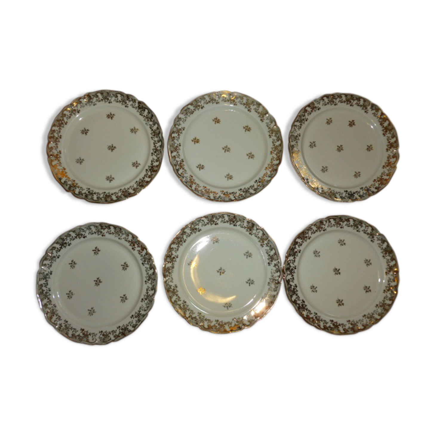 6 plates a dessert porcelain Limoges