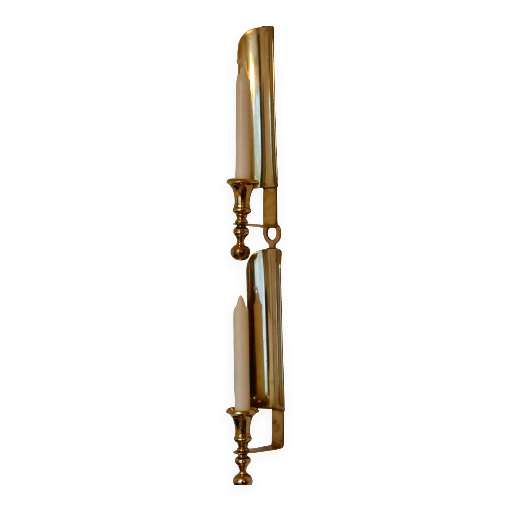 Pair of mid-century Swedish brass sconces