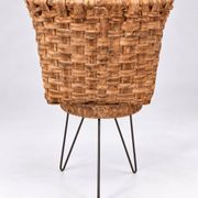 Large antique woven wooden basket – Artisan basketry