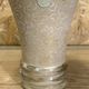Old golden vintage cone vase, tense décor, 50s, 60's