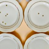 Lot 6 plates - white/golden porcelain