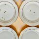 Lot 6 plates - white/golden porcelain