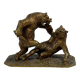 Christophe FRATIN (1801–1864) " Le combat d'ours" sculpture en bronze XIXe