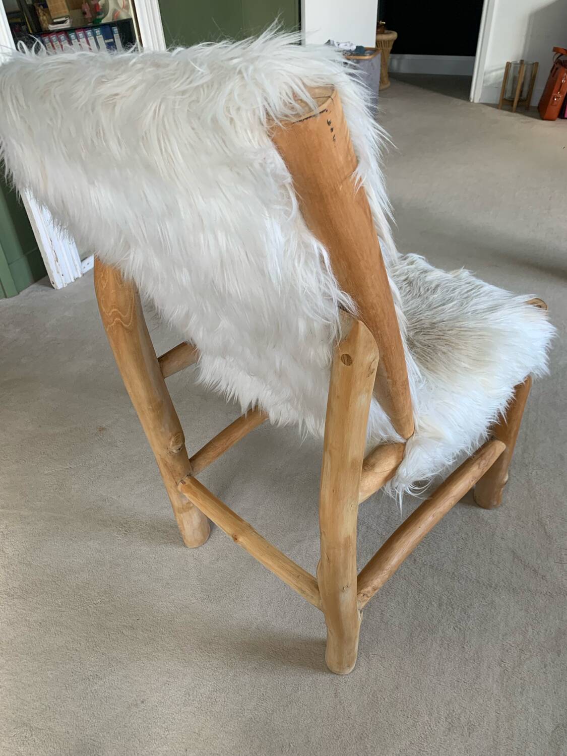 Faux fur chair